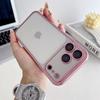 Coque de téléphone transparente électroplaquée pour iPhone 17 Air, 16, 15 Plus, 14 Pro Max, 13, 12 Mini. Coque souple en TPU avec film protecteur pour objectif.