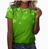 2025 New Foreign Trade Irish Festival Lucky Clover Saint Par Festival 3D Digital Printing Short Sleeve Hot Model