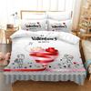 Nuovo Set Biancheria da Letto Stampa Serie Semplice Moderna Tessile per la Casa Biancheria da Letto Tessuto in Microfibra Biancheria da Letto Carino Singolo 140x210cm Copriletto