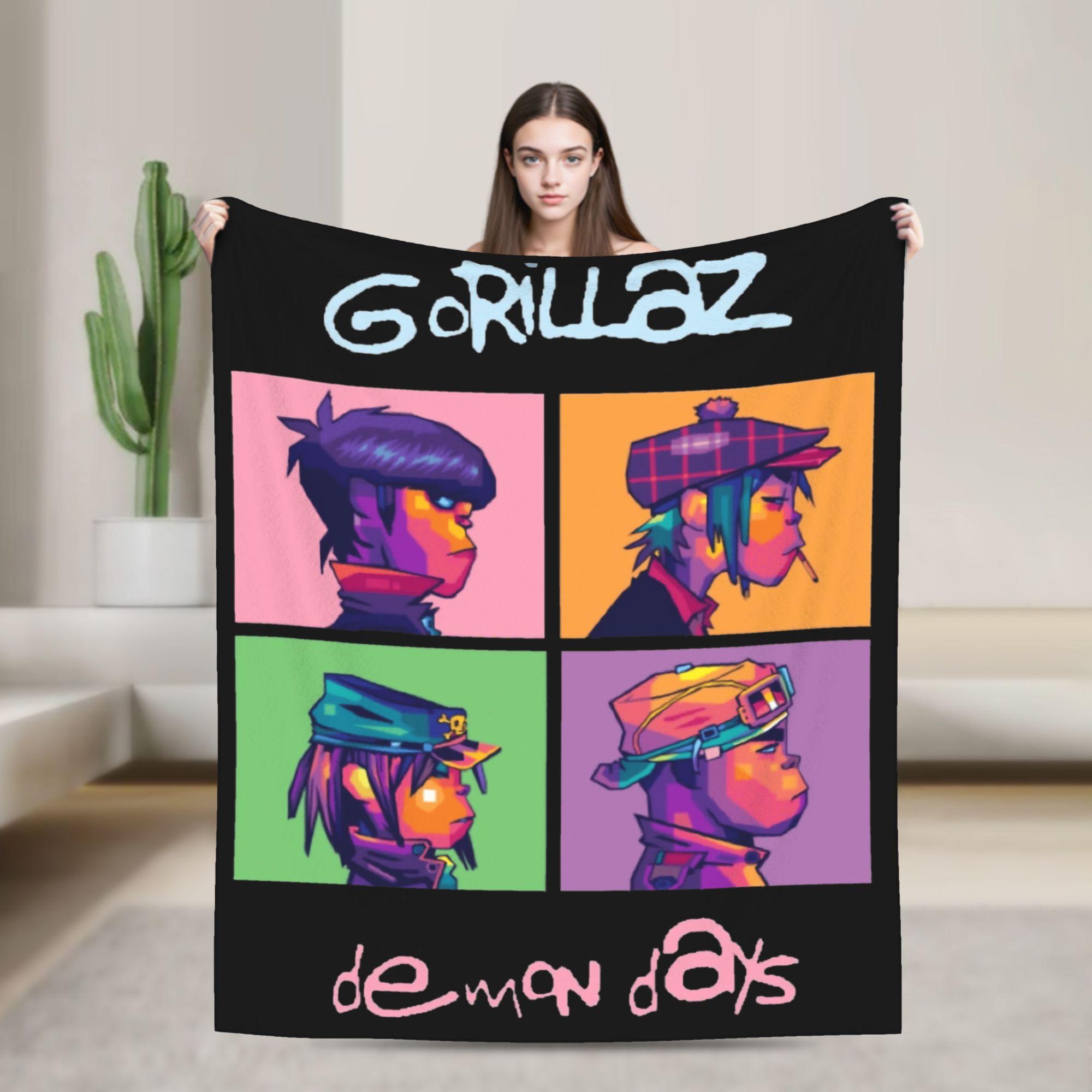 

Включи музыку по-другому Одеяло Gorillazs Теплое Модное Плюшевое Одеяло-Плед для Кровати Фланелевое Покрывало Покрывало для Кровати 75x90cm