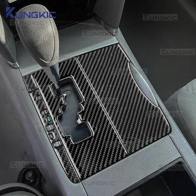 Real Soft Carbon Fiber For Toyota Camry 2007 2008 2009 2010 2011 LHD Car Gear Shift Panel Sticker Interior Trim Accessories