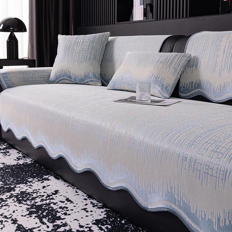 Irregular Ice Silk Sofa Cushion In Summer, Universal In All Seasons, Cool In Summer, Straight Row Non-Slip Sofa Cover Cool Cushion