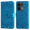 For Oppo Reno13 Pro 5G Case Sunflower Imprint Leather Wallet Phone Cover