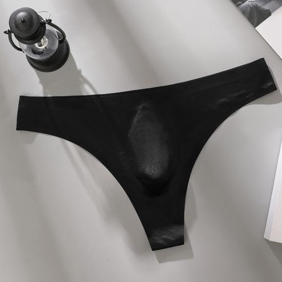 Heren Slips Hoge Elasticiteit Pasvorm Strakke Snit Letterprint Ondergoed Sexy Sport Gym Dunne IJszijde Naadloos Ondergoed
