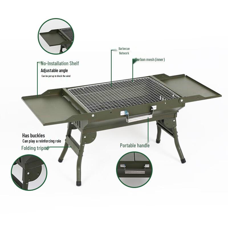 Portable Foldable Charcoal BBQ Grill