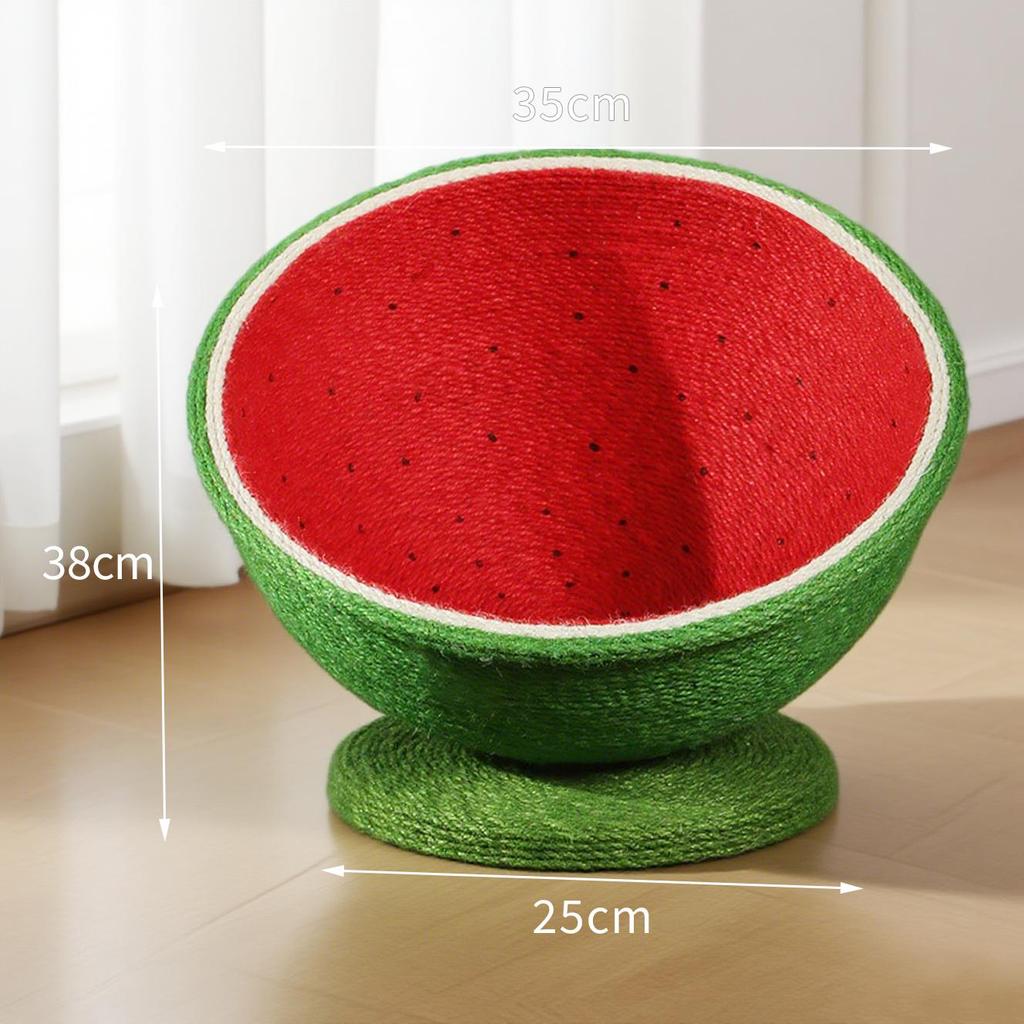 Round Summer Cat Bed & Scratcher: Sisal, Non-Shedding, Wear & Scratch-Resistant