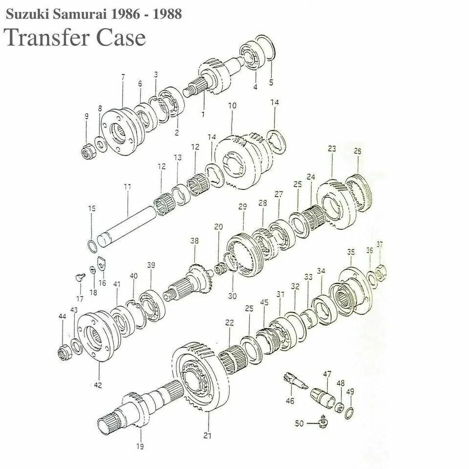 Suzuki Samurai '85-95' Verdeelbak Naaldlager Set & Oliekeerringen | Geschikt Voor