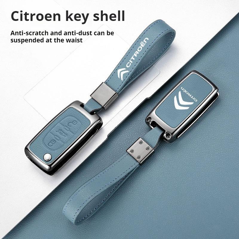 AGX4   Zinc Alloy CarKey Holder Car Keychain Bag Organizer Car Key Case For Citroen C1 C2 C3 C4 C5 C6 C8 C4L C3L C3-XR PICASSO Aircross