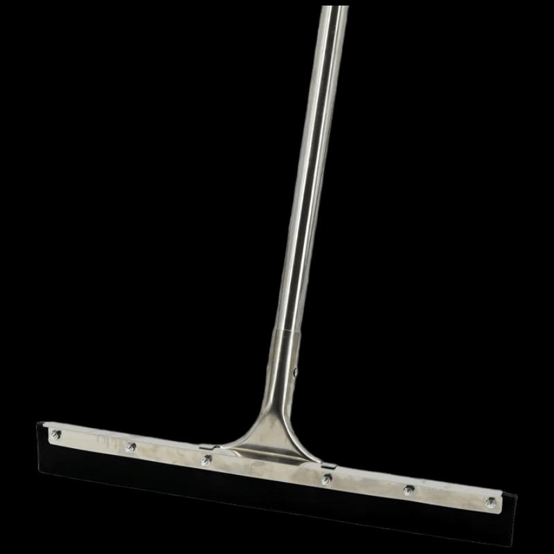 Stainless Steel Floor Scraper with Black Rubber Blade