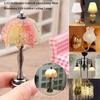 Mini Dollhouse Colored Glass Lamp 1:12 Ceiling Lamp Chandelier Doll House Accessories