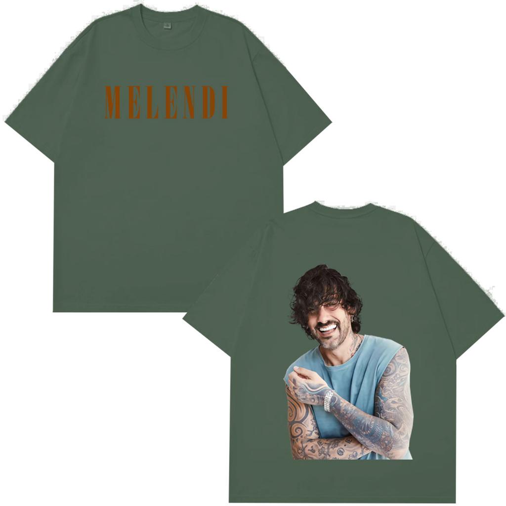 Rapper Melendi 2026 Tour Print T Shirt Unisex Unisex Fashion Hip Hop Tshirt Short Sleeve Fashiona Clothing Casual Cotton T Shirts