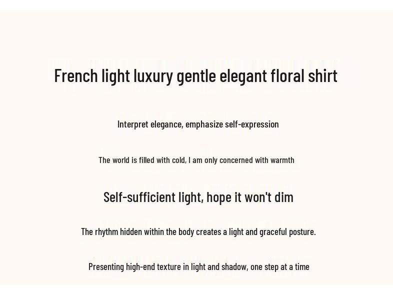 Demana Spring French Style Puff Sleeve Blouse with Gold Thread Print