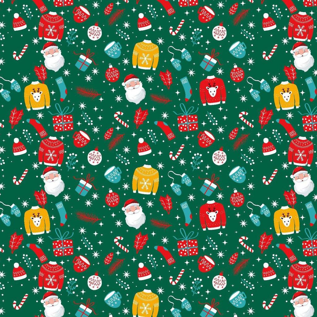 10/1pcs Christmas Wrapping Paper Santa Claus Kraft Gifts Packaging Paper Cartoon Themed Xmas Party Festive Favors 74*50cm