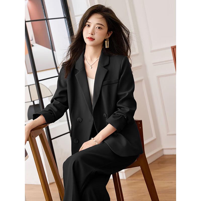 Elegant Double-breasted Two-piece Suit Set L
