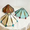 Tiffany Chandelier Retro Creative Stained Glass Lotus Pendant Light Corridor Bedroom Living Room E27 Single Head Hanging Lamps