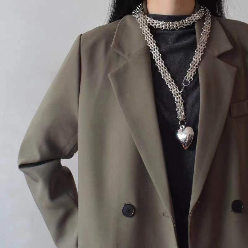 Women's Exaggerated Shiny Metal Love Chain Splicing Pendant Waist Decoration Waist Decoration Waist Dress Waist Decoration