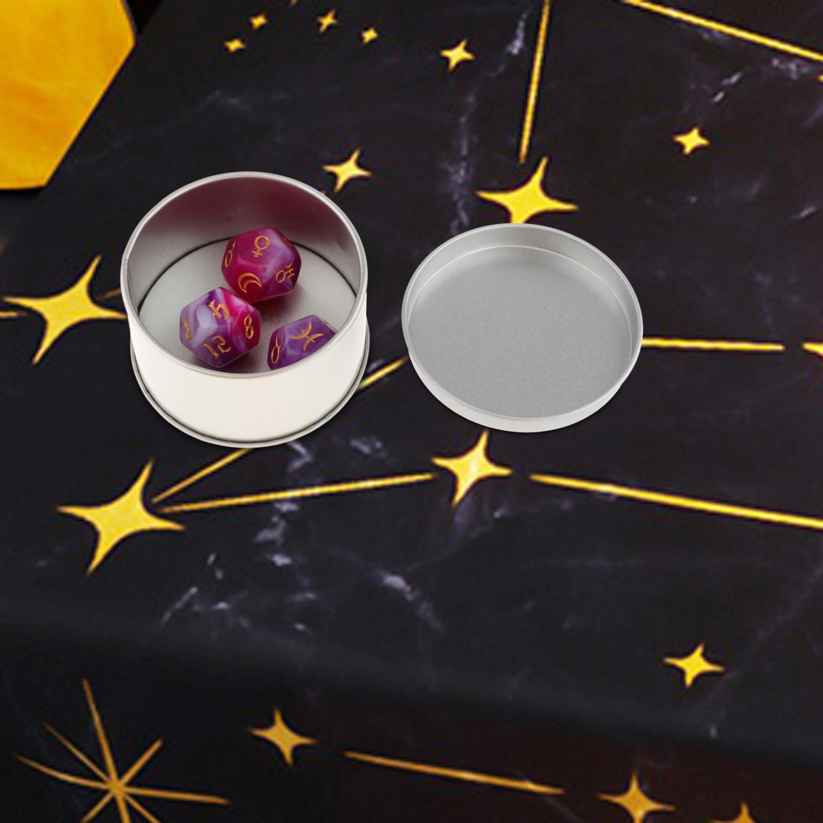 

Набор из 3 кубиков, многогранный набор, многосторонняя упаковка, семейная игровая доска для вечеринки Purple White