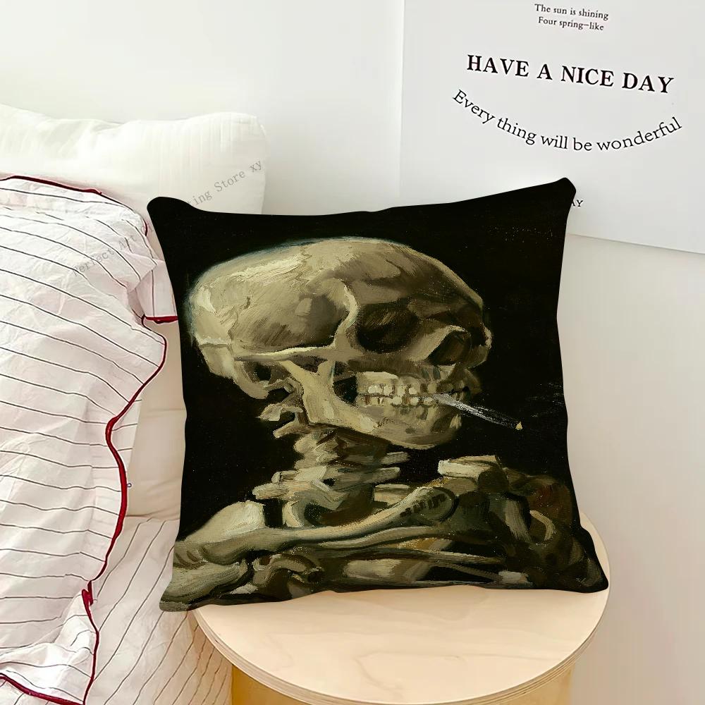 Beer Cigarette Coffee Pillow Case Square Pillow Bedroom Sofa Leisure Comfort Cushion Car Living Room Home Decoration