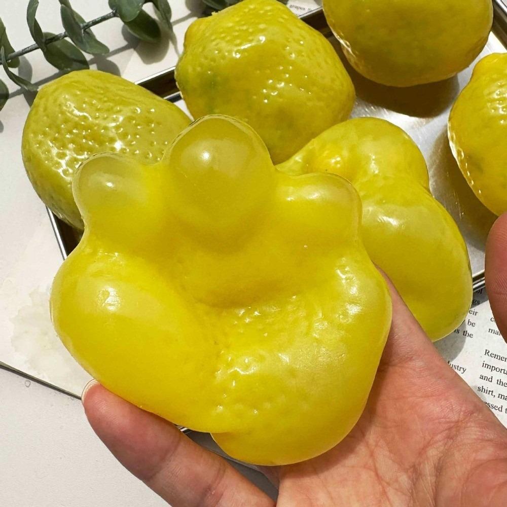 Crispy Lemon Squeeze Toy Color-Changing Lemon Lemon Squishy Toy Lemon Fidget Ball Sensory Play