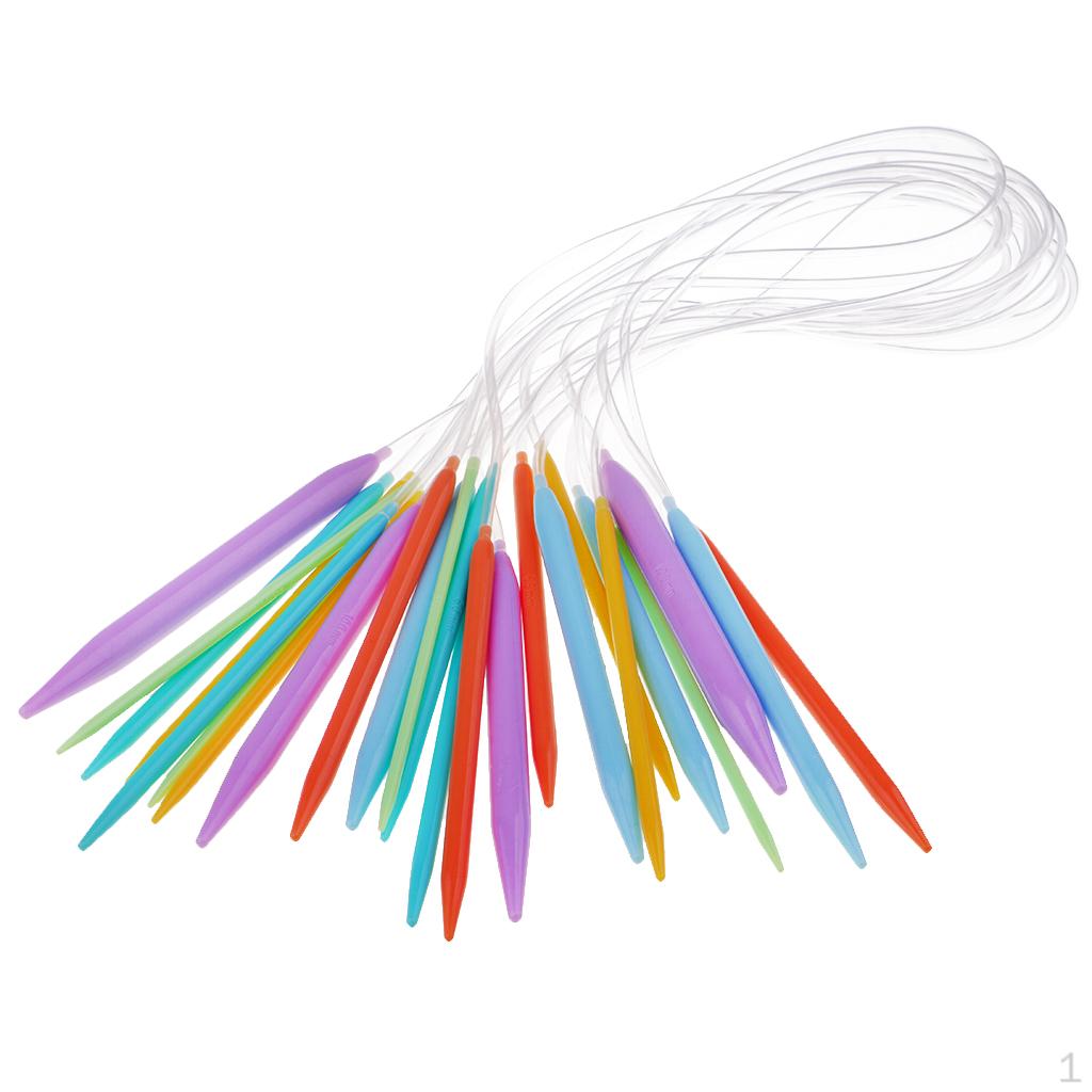 

Пластиковый круглый набор для вязания, 12 размеров, с трубкой 3,5–12,0 мм, 80 см.