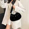 Cute Plush Winter New Fluffy Shoulder Bag with Strap  Hobo Crossbody Bag for Women Casual and Versatile Handle Chain Bag
