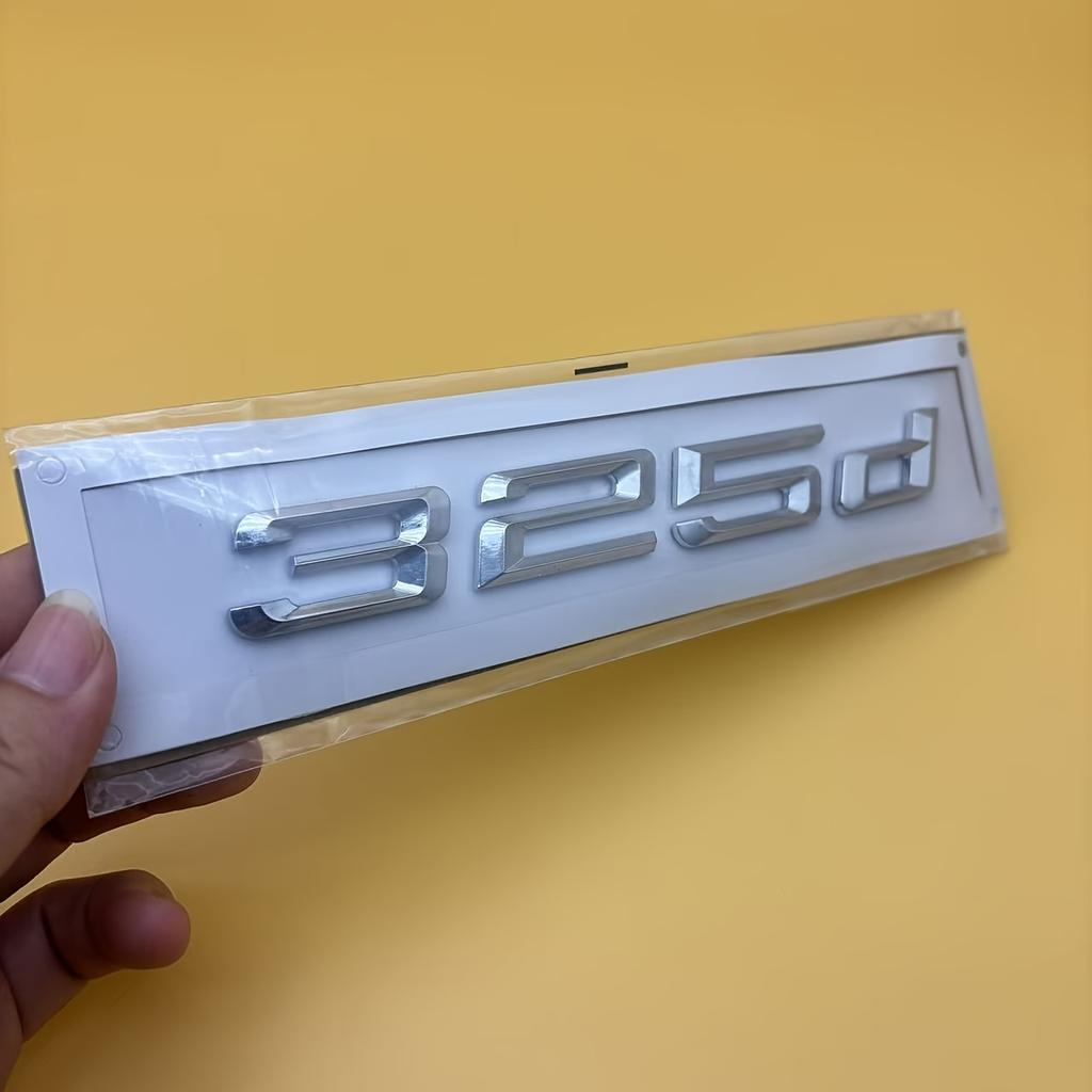 1Pc 3D 325d 330d 525d 530d Emblem Car Rear Trunk Emblem Badge for 3series 5series Accessories Car Accessories Car Modification Car Modification Parts