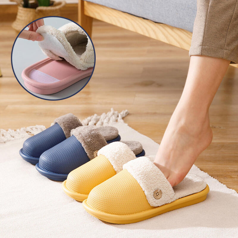 

Съемные меховые тапочки/зимние тапочки Detachable Fur Slippers XXL Gray
