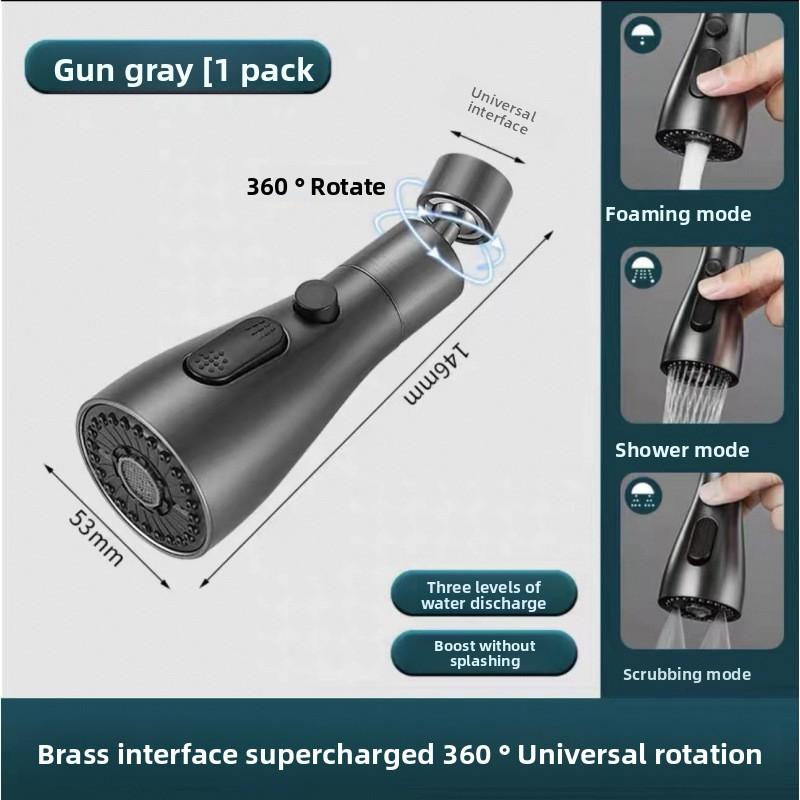 

Kitchen Faucet Extender with Spray Nozzle Universal Swivel Pressure Boost for Home Vegetable Washing Basin