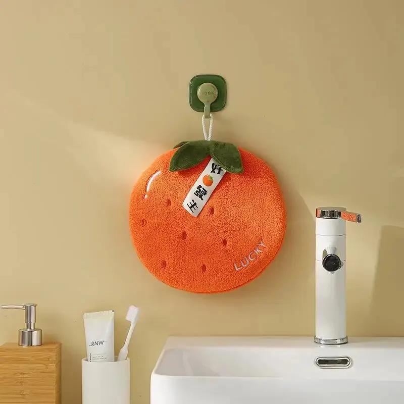 

Adorable Hanging Hand Towel – Super Absorbent & Quick-Dry Bathroom/Kitchen Cloth, Anti-Odor Thickened Fabric for Creative Home оранжевый