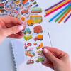 10 Sheets 3D Puffy Stickers for Kids Cute Cartoon Vehicle Stickers Scrapbook Stickers for Children Gift for Boys and Girls