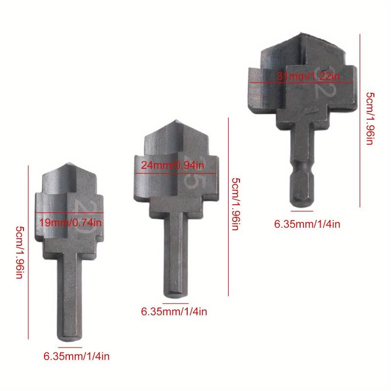 3pcs PPR Lifting Stepped Drill Bit Hexagon Shank Water Pipe Connection Tool 20/25/32 For Plumber Water Pipe Puncher Drill Bit