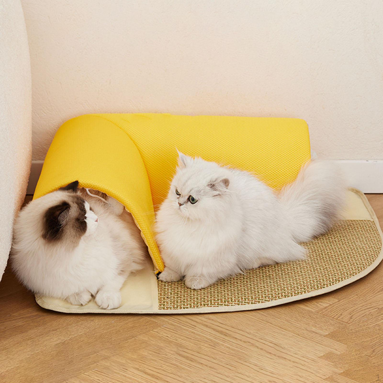 

Игрушка-туннель для кошек на кровати для домашних трубок, палатка для кошек жёлтый