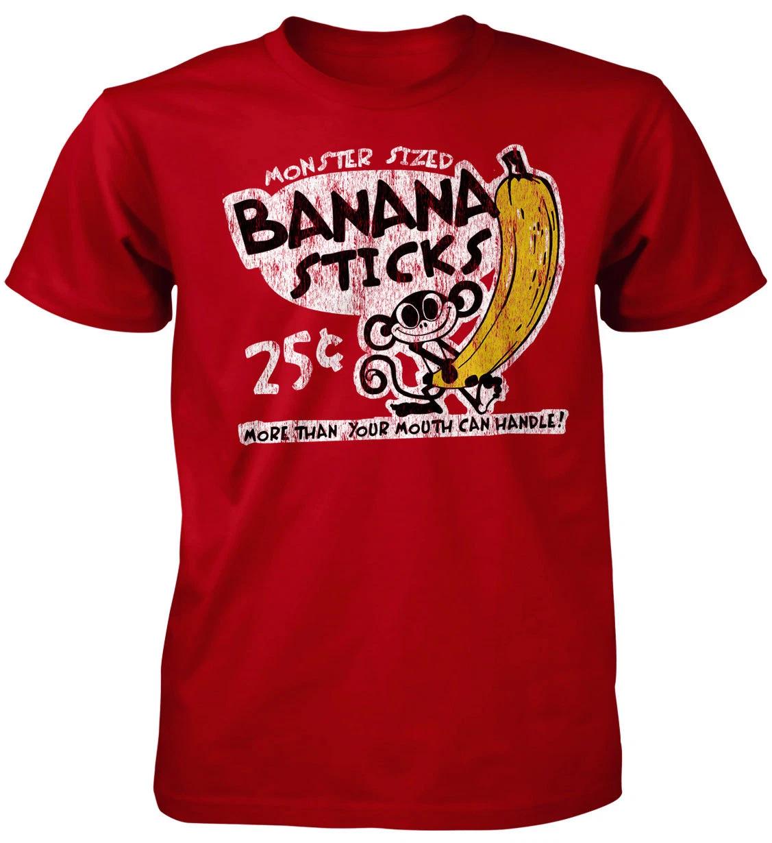

Monster Sized Banana Sticks Adult T-Shirt -Funny Humor Monkey Joke College Party 4XL