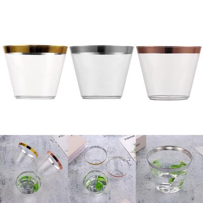 10/20/30 pièces Décoration de Maison Fête d'Anniversaire Vin Gobelets en Plastique Jetables Vaisselle Transparente