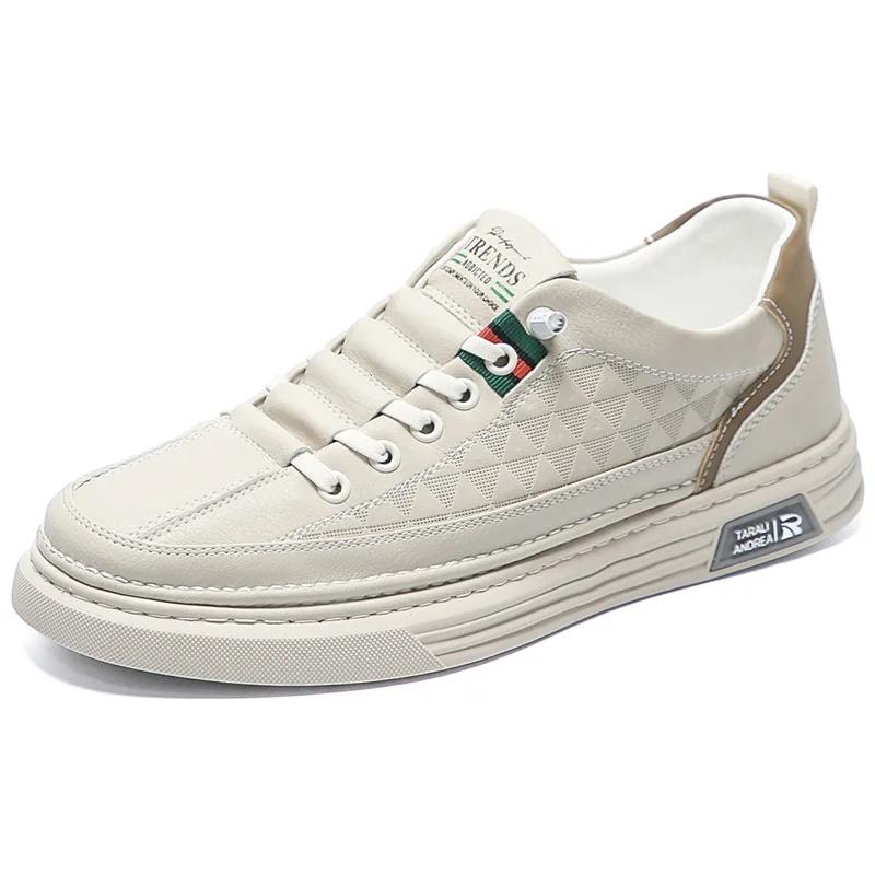 AutumnTrendy Men's Casual Shoes Lightweight Soft Sole White Tenis Running Shoes Korean Style Daily Fashion Sports Shoes