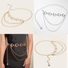 Silver Or Gold Moon Pendant Metal Body Chain For Women Fashion Accessory Gift
