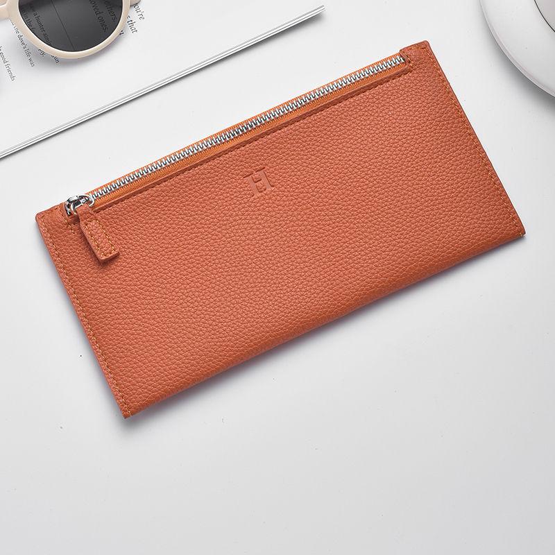 2025 new leather long wallet, women's ultra-thin casual zipper wallet, phone holder, soft leather leather clip,Cosmetic Bag.