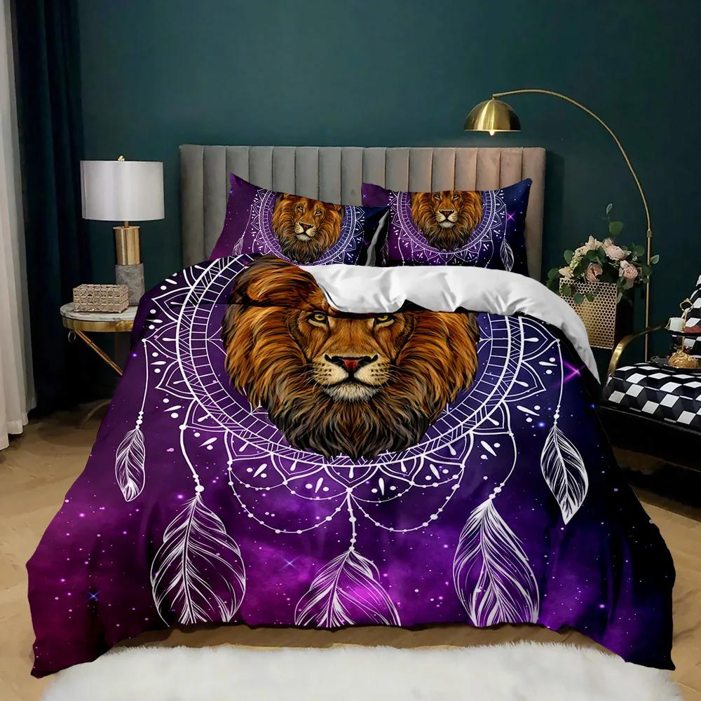 Animal Dream Catcher Duvet Cover Set Indian Dream Catcher Animal Bedding Set Adults Exotic Style Bohemia Polyester Quilt Cover