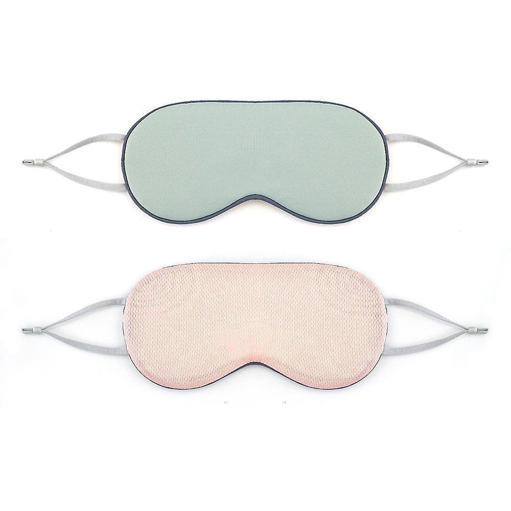 Máscara para os olhos de dupla finalidade quente e fresca, sombreamento e ventilação de seda gelada Máscara para os olhos para dormir