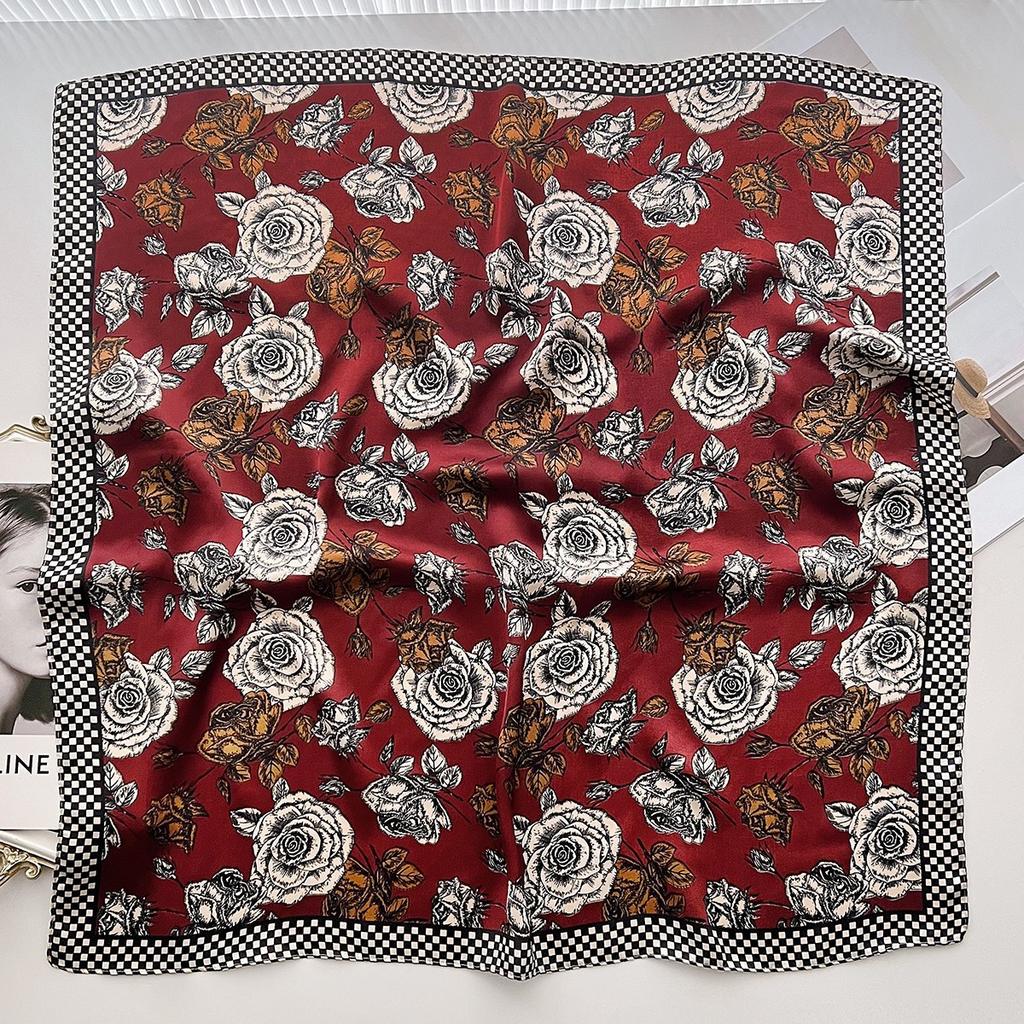 Spring and Summer Graffiti Flowers 71 * 71 Square Scarf Travel Sunscreen Headscarf Practical High-end Scarf for Mother