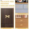 DOITOOL Brass Bow Shape Cabinets Knobs Gold Drawer Pulls Decorative Bow Knobs Cupboard Pull Handles for Home Kitchen Cabinet Hardware Cupboard