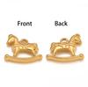 DOOYIO 3pcs/Lot Cute Baby Theme Charm Stainless Steel Rocking Horse Baby Toy Baby Pendants For DIY Jewelry Making Accessories