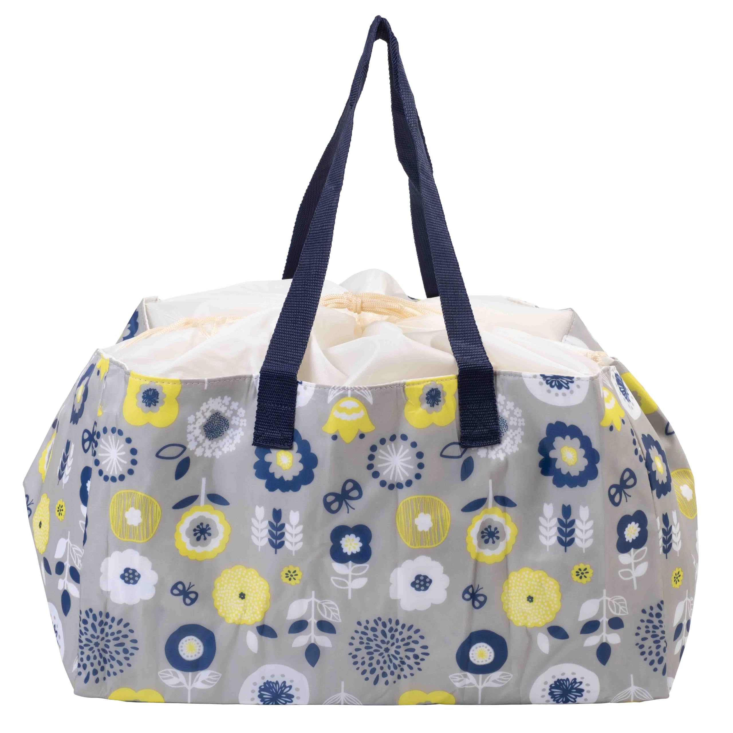 

Изолированная складная сумка-тоут на шнурке для покупок, компактная эко-сумка, сумка, (К. Цветок)