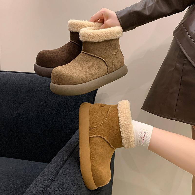 Women's Thick Bottom Fashion Winter Lightweight Warm Anti Cold Snow Boots Non-slip Casual Sneakers Cotton Boots Fur Shoes