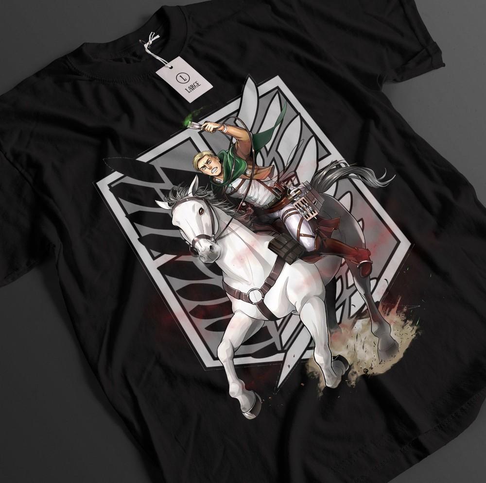 

Attack On Titan Shirt Erwin Smith Tshirt AOT T-Shirt Anime Unisex Graphic Tee XL