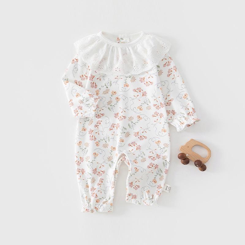 Tagless Unisex Baby Bodysuit Pajamas - Spring & Autumn Style for Outdoor Crawling