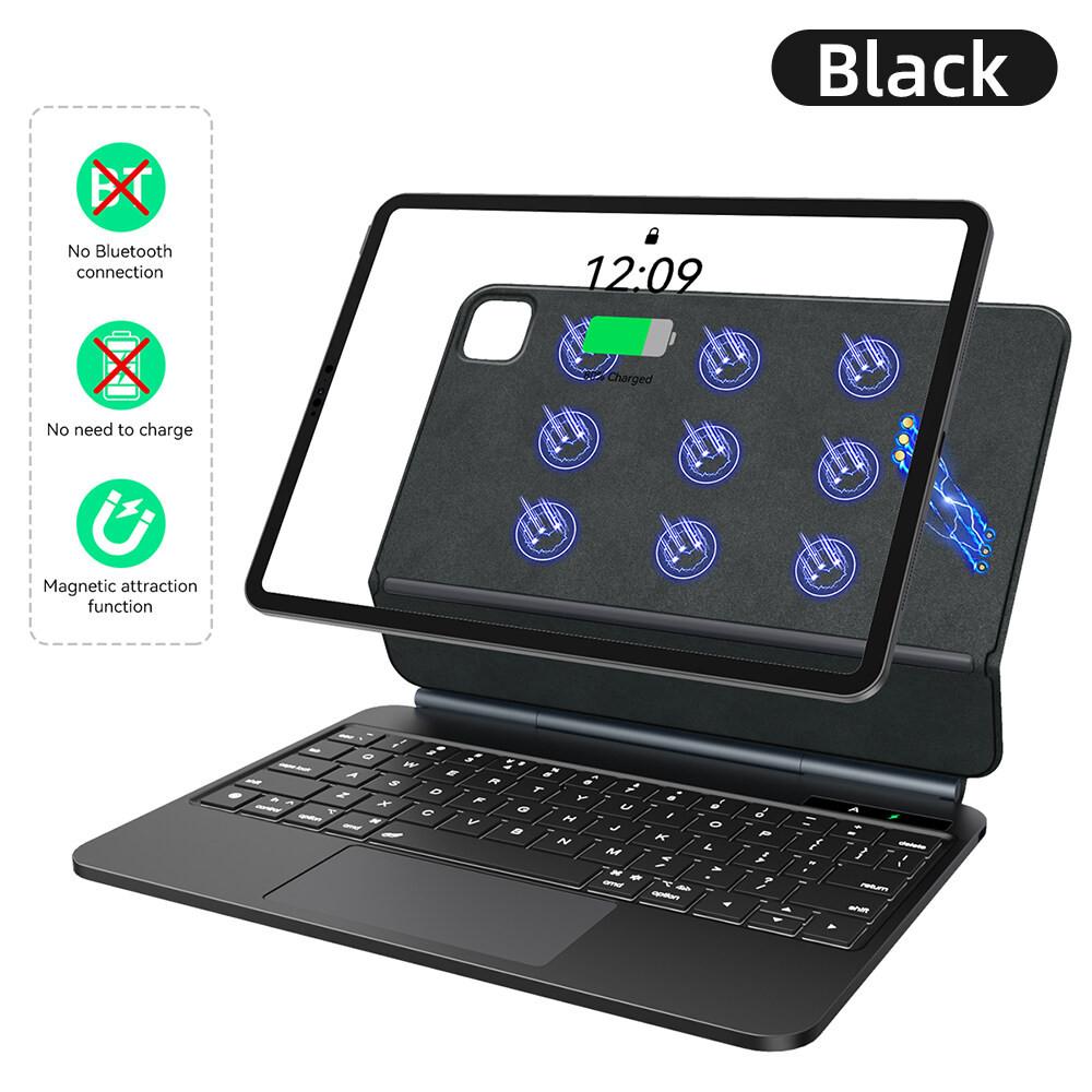 

Чехол-клавиатура с магнитным креплением для iPad 11th Air 6th Gen 11 13 M3 2025 Pro 11 13 2024 10th Air4 Air5 10.9 Pro 11 12.9 Не требует зарядки Сопряжение Чехол Air 13 M2 2024/M3 2025 чёрный