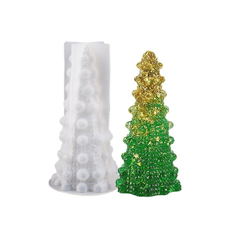 

DIY Crystal Epoxy Resin Mold Christmas Tree Handmade Molds Small Night Light Table Decorations Mirror Silicone Mould S