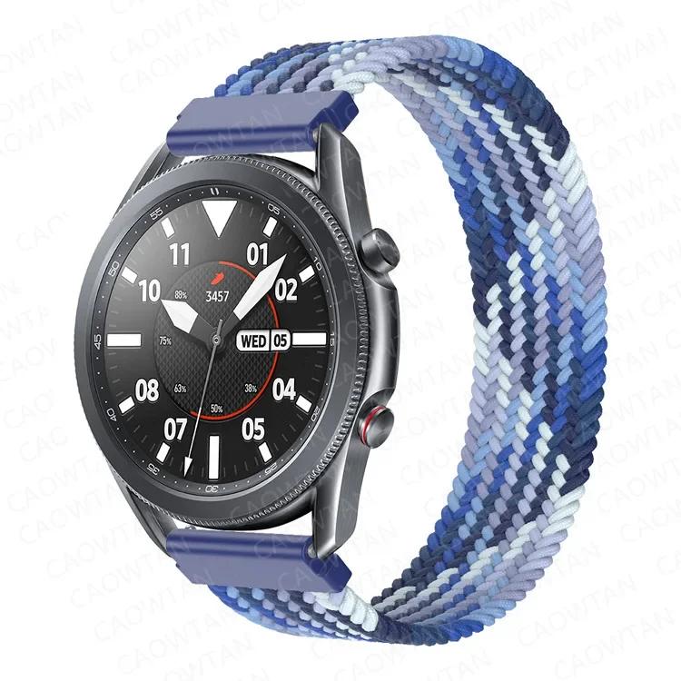 Braided Solo Loop For Samsung Galaxy Watch 4/5/6/44mm 40mm/classic Strap 46 42mm/active 2/Gear S3 22mm 20mm Bracelet Watch Band