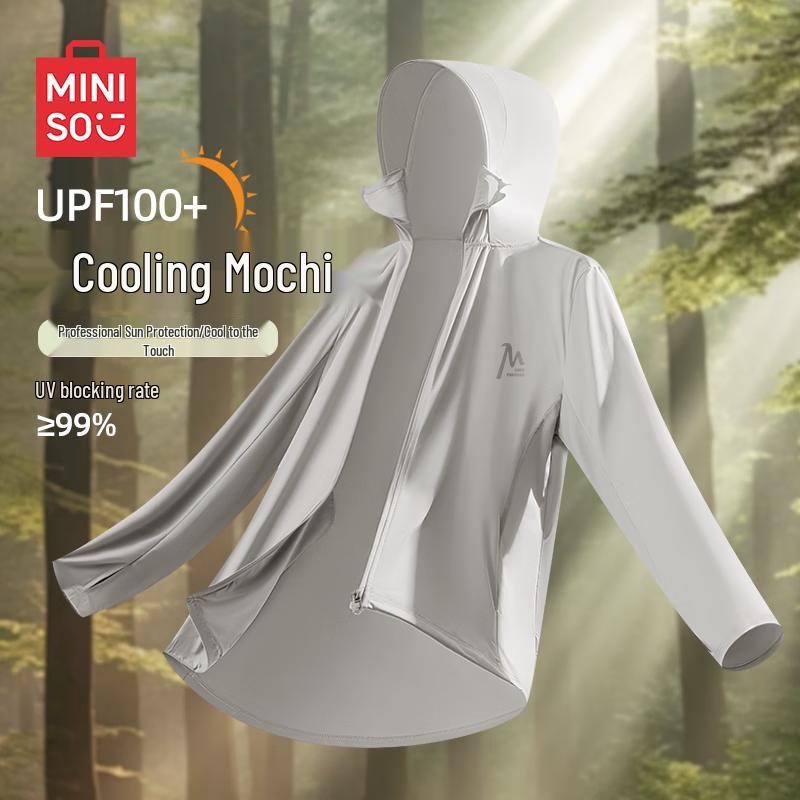 

MINISO Men s UPF100+ Ice Silk Sun Protection Hoodie Jacket S